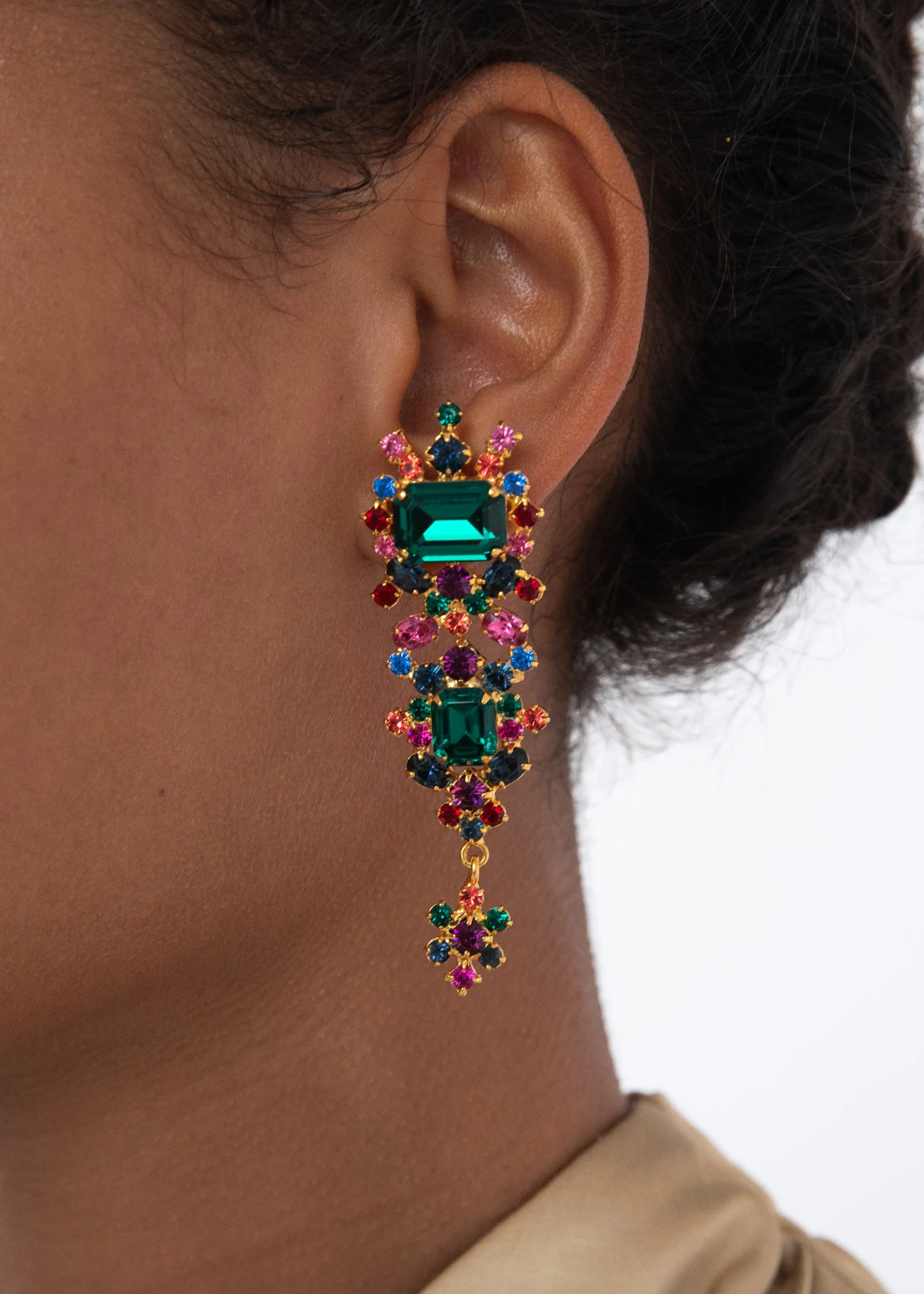 Candence Earrings -- Emerald