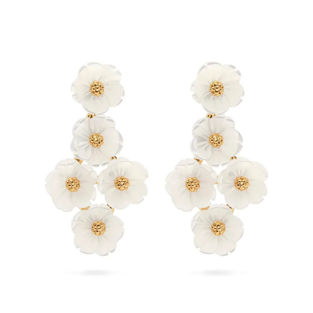 Capucine de Wulf Mermaid Garden Floral Petite Post Drop Earrings