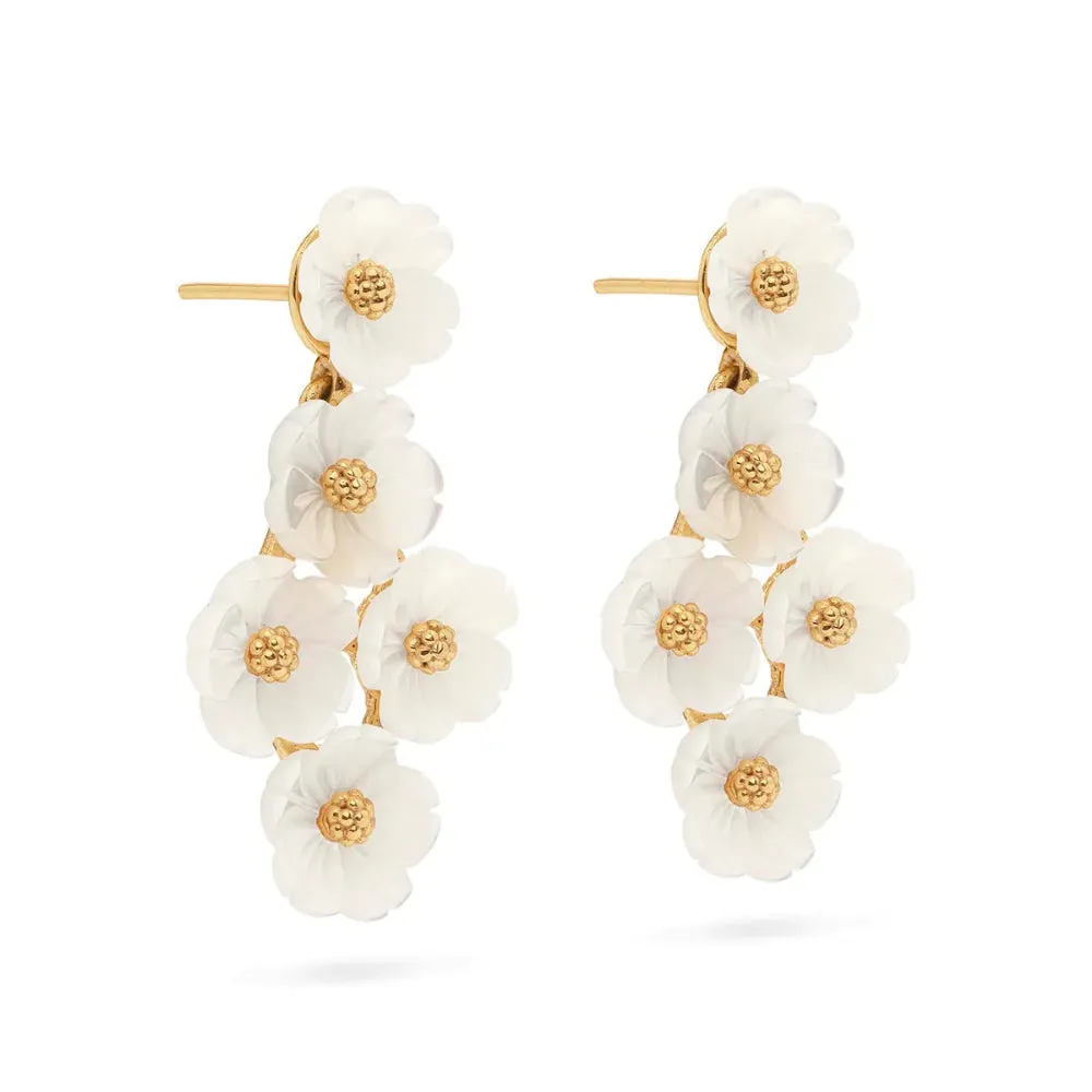 Capucine de Wulf Mermaid Garden Floral Petite Post Drop Earrings