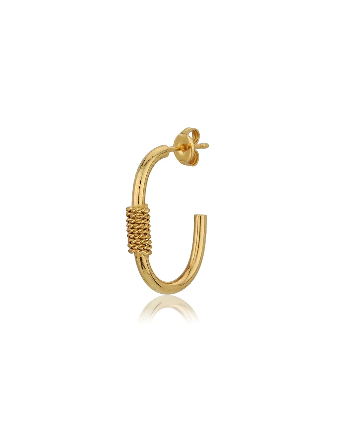 Carlton London 18Kt Gold Plated Half Hoop Earring