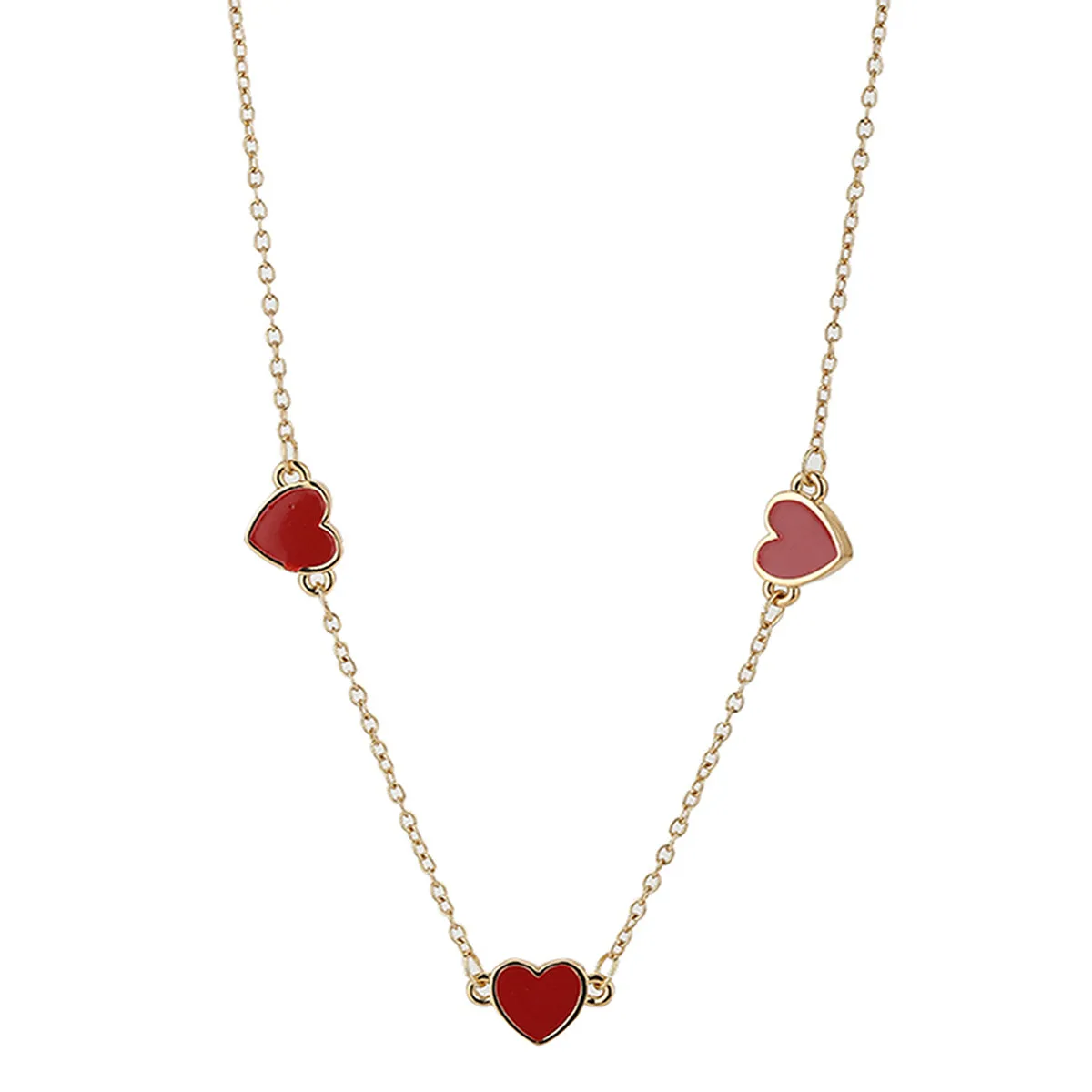Carlton London Girls Gold-Plated Red Jewellery Set Kjs042