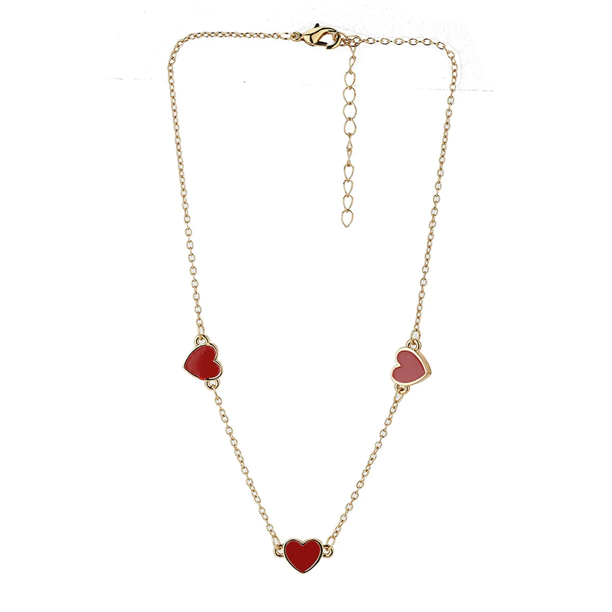Carlton London Girls Gold-Plated Red Jewellery Set Kjs042