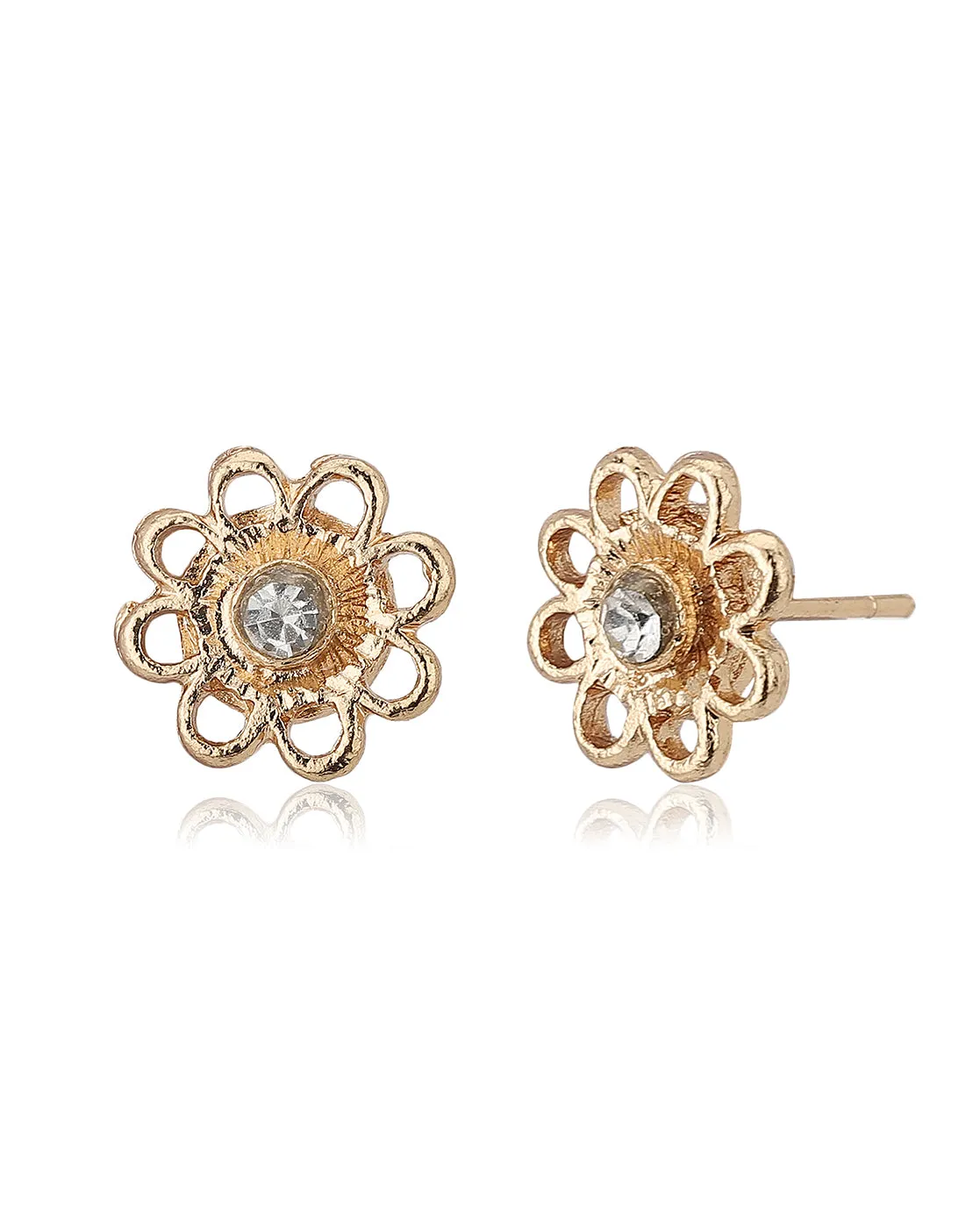 Carlton London Set Of 6 Cz Contemporary Stud Earring For Women
