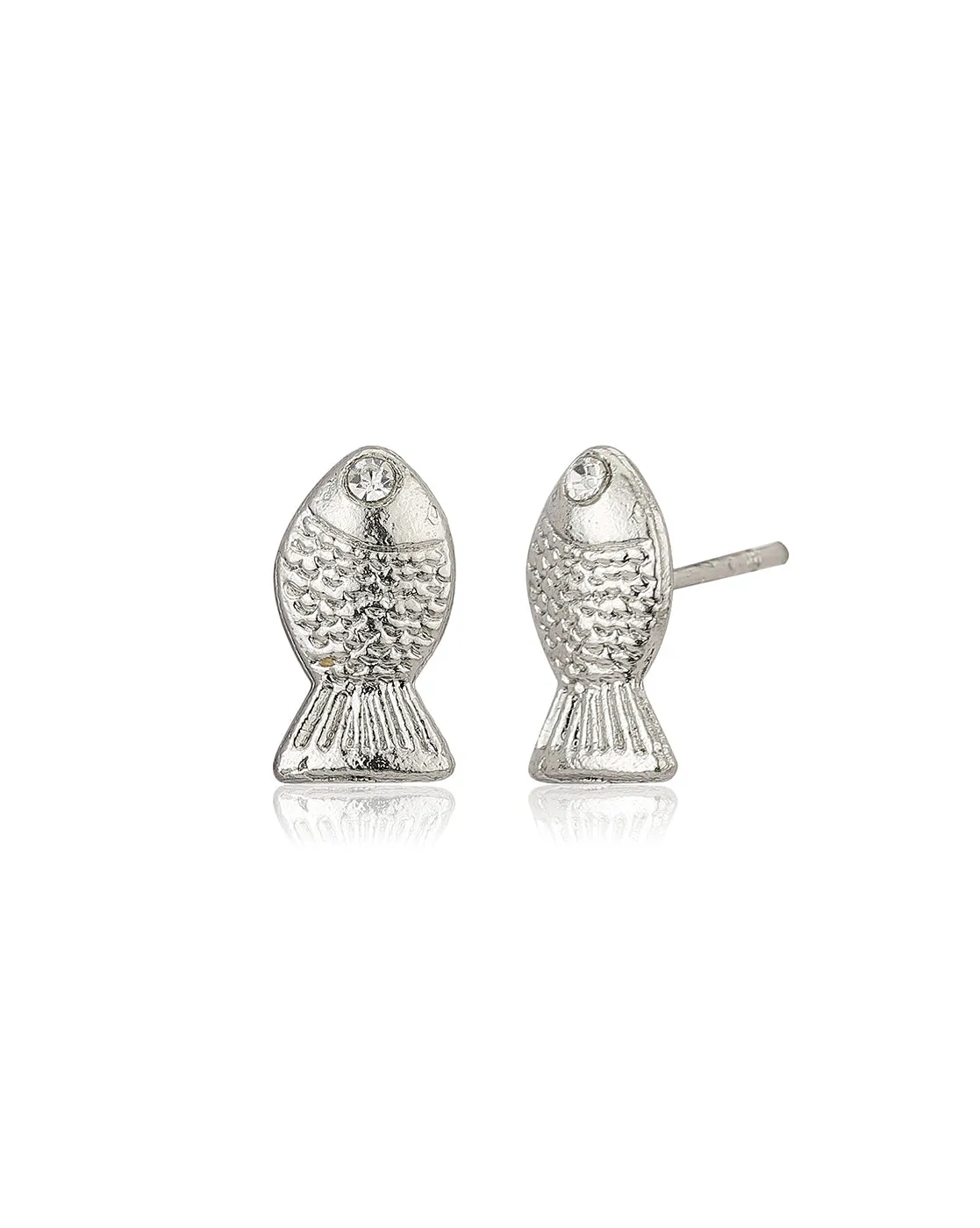 Carlton London Set Of 6 Cz Contemporary Stud Earring For Women