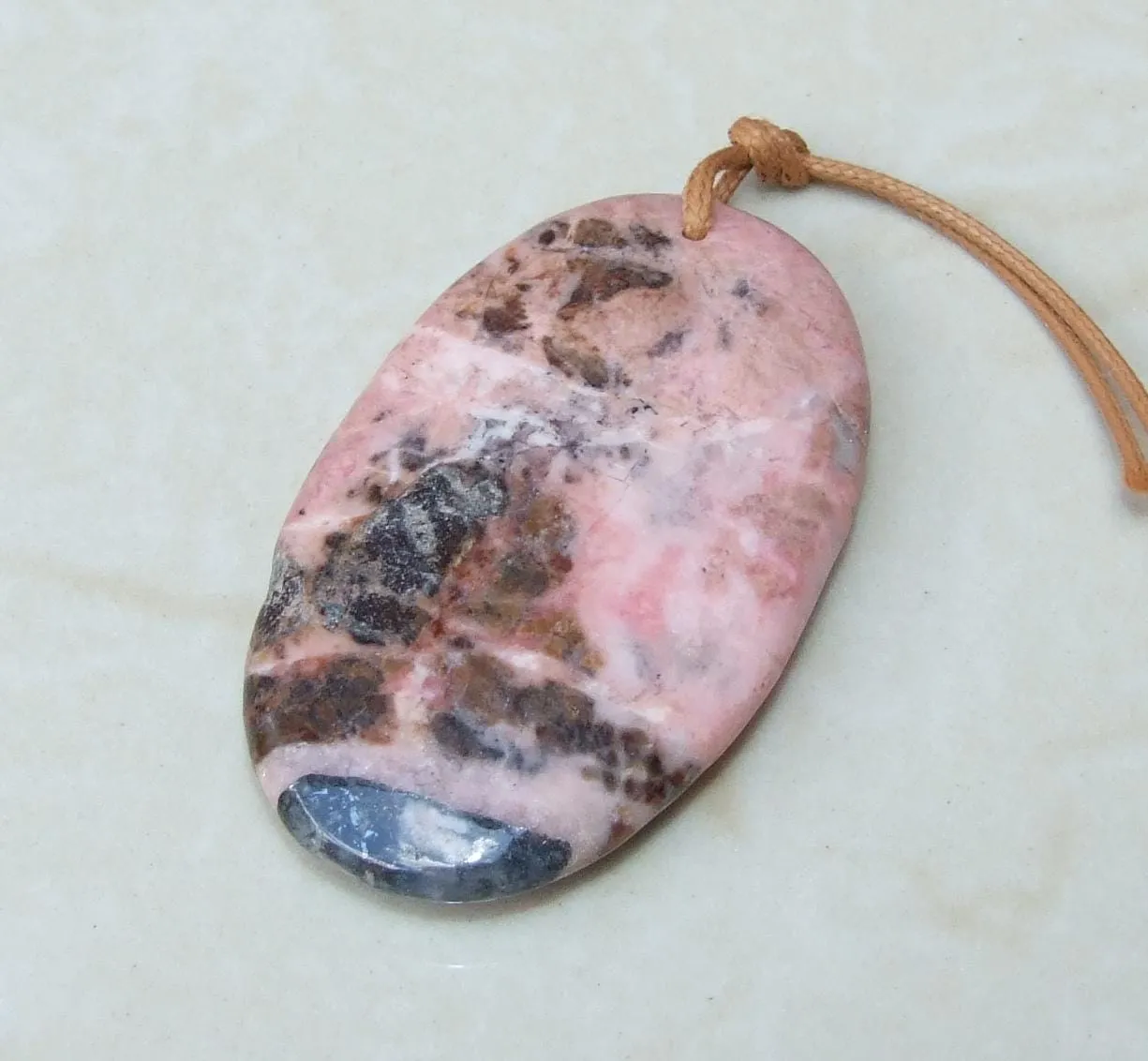 Carnelian Pendant, Gemstone Pendant, Slice Pendant, Gold Plated Bezel and Bail, Teardrop Pendant, Thin and Polished - 32mm x 38mm