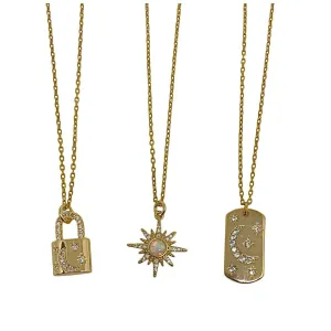 Celestial Gold Short Necklaces