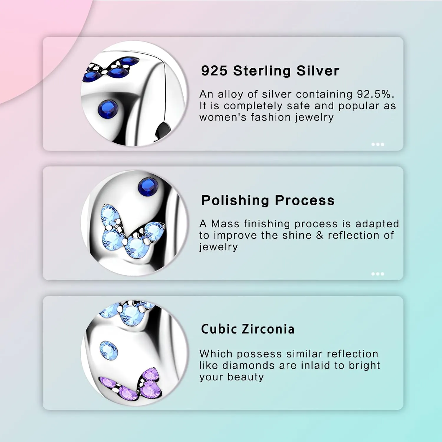Charms for Bracelets & Necklace 925 Sterling Silver Charms Elephant Happy Birthday Charm Fit for Valentine's Day Mother's Day Jewelry Gift for Women