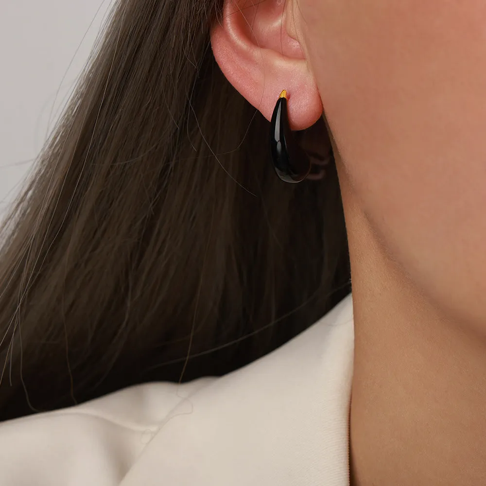 Chic Copper Enamel Glazed Drop Earrings - Stylish Jewelry for Women