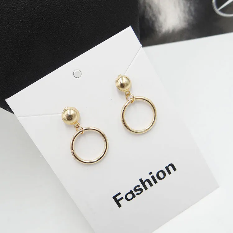 Chic Seoul Dangles: Stylish Metal Earrings - Planderful Vienna Verve Collection
