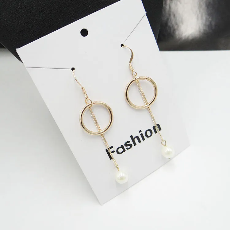 Chic Seoul Dangles: Stylish Metal Earrings - Planderful Vienna Verve Collection