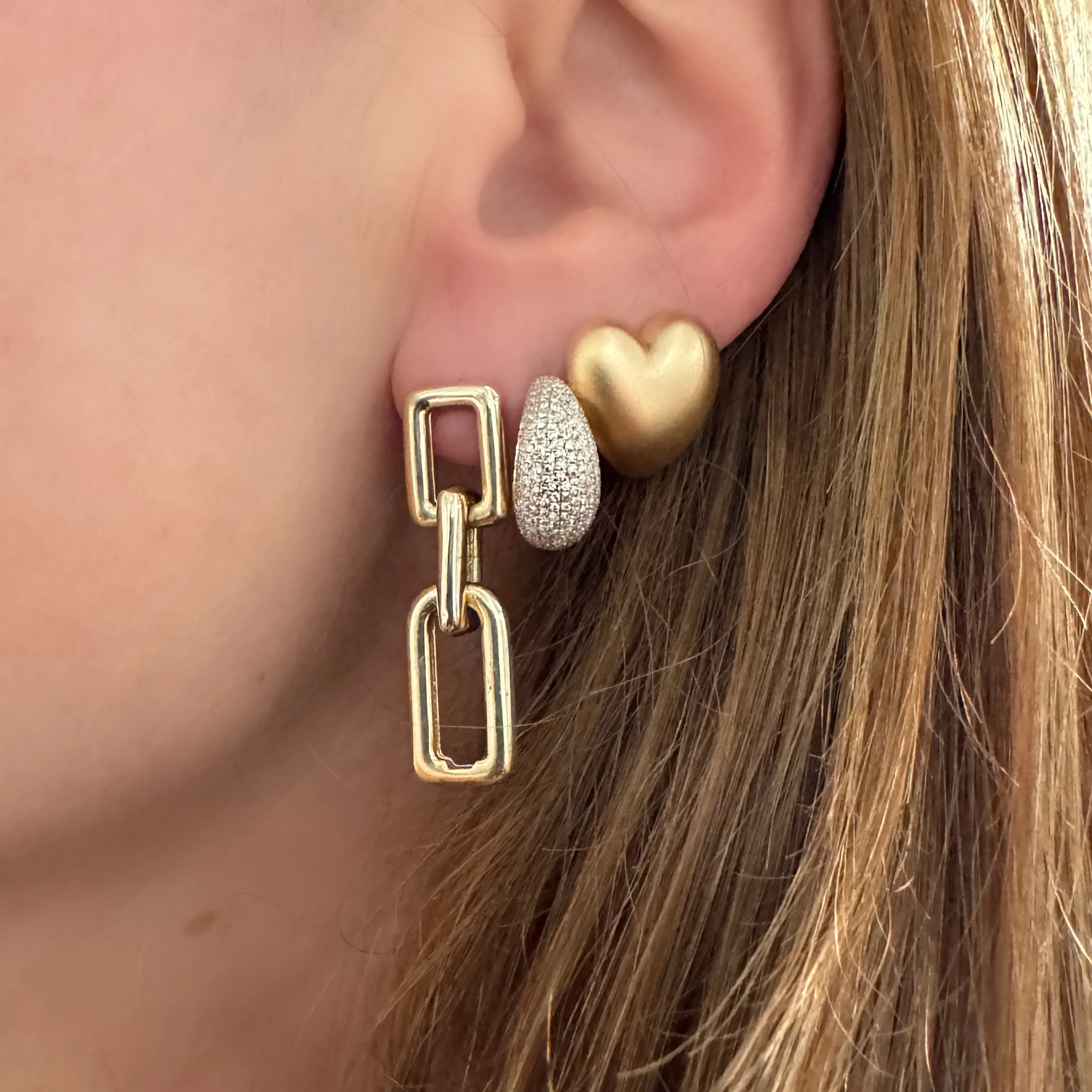 Chunky Gold Chain Drop Earrings