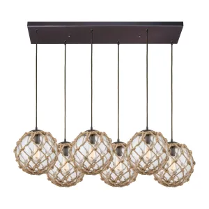 Coastal Inlet 32" Wide 6-Light Pendant