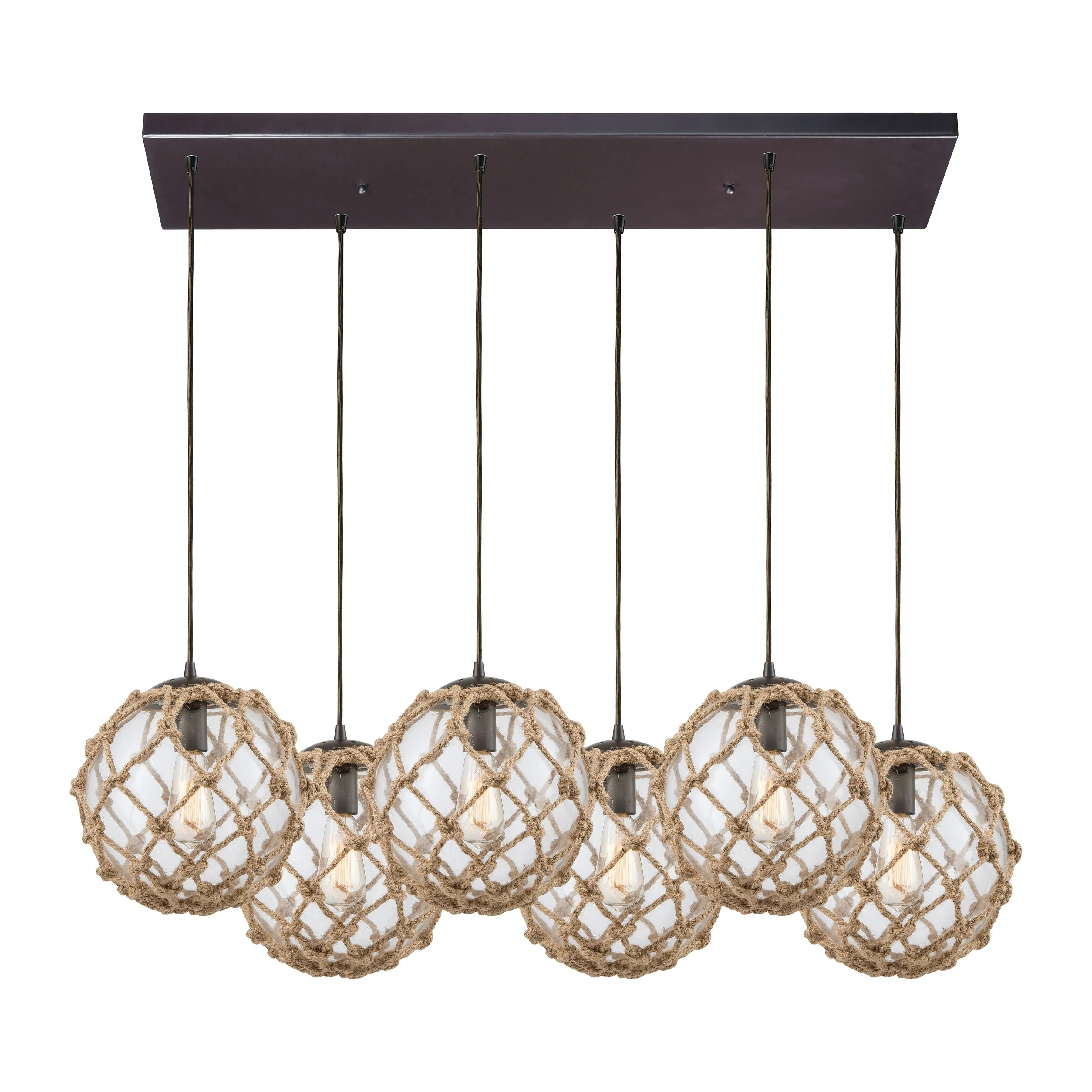 Coastal Inlet 32" Wide 6-Light Pendant
