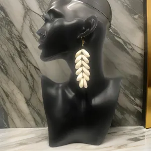 Cowrie Shell Drop Earrings