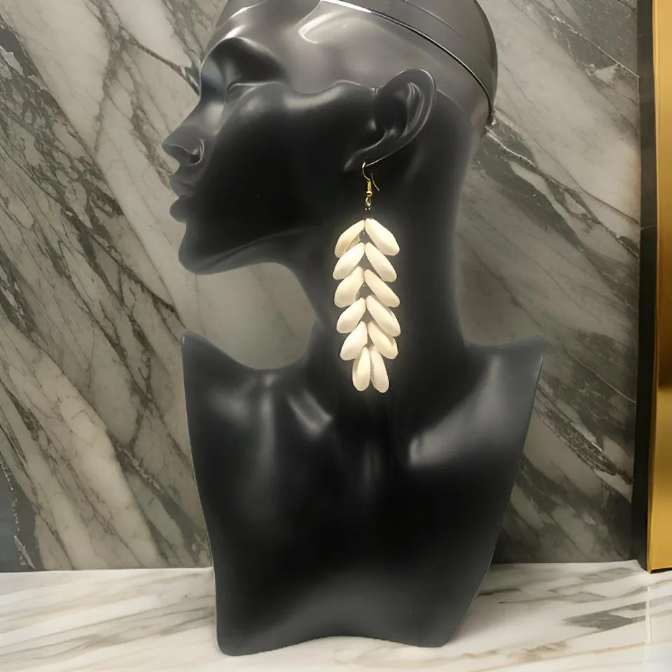 Cowrie Shell Drop Earrings
