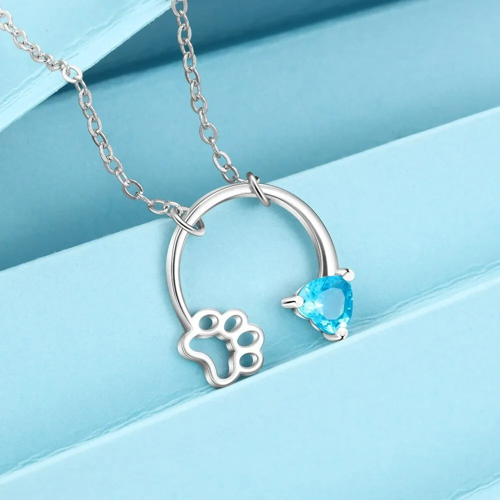 Custom Heart-Shaped Birthstone Pendant