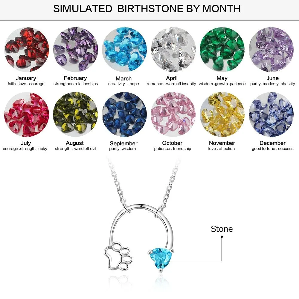 Custom Heart-Shaped Birthstone Pendant
