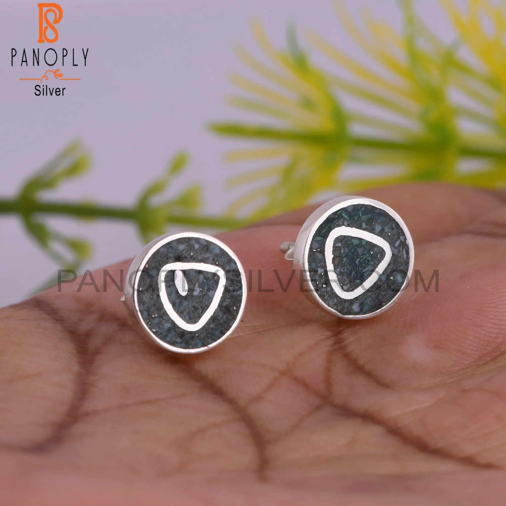 Cute Arizona Turquoise Stylish 925 Sterling Silver Earrings