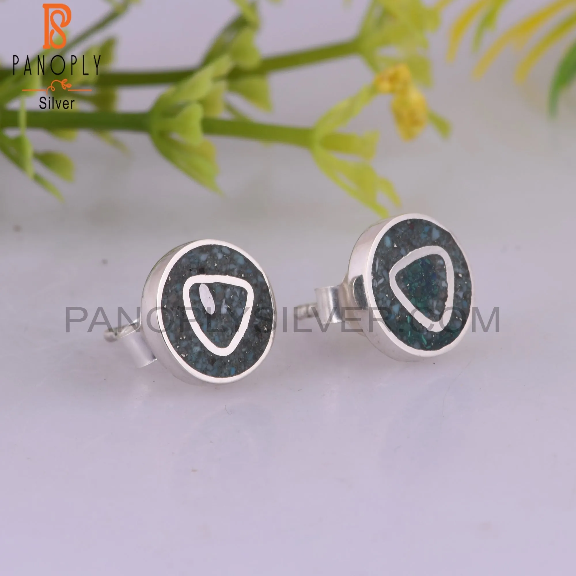 Cute Arizona Turquoise Stylish 925 Sterling Silver Earrings