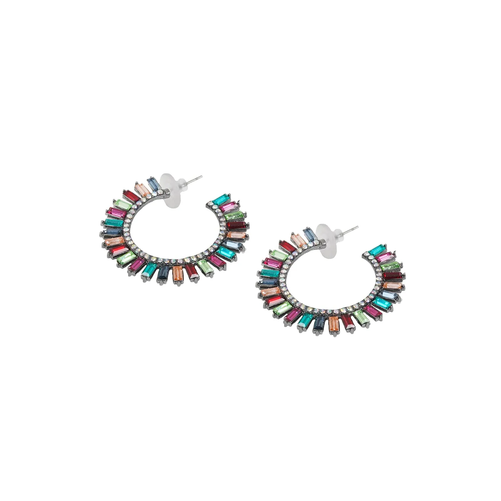 Dafina Multicolour Spike Hoops