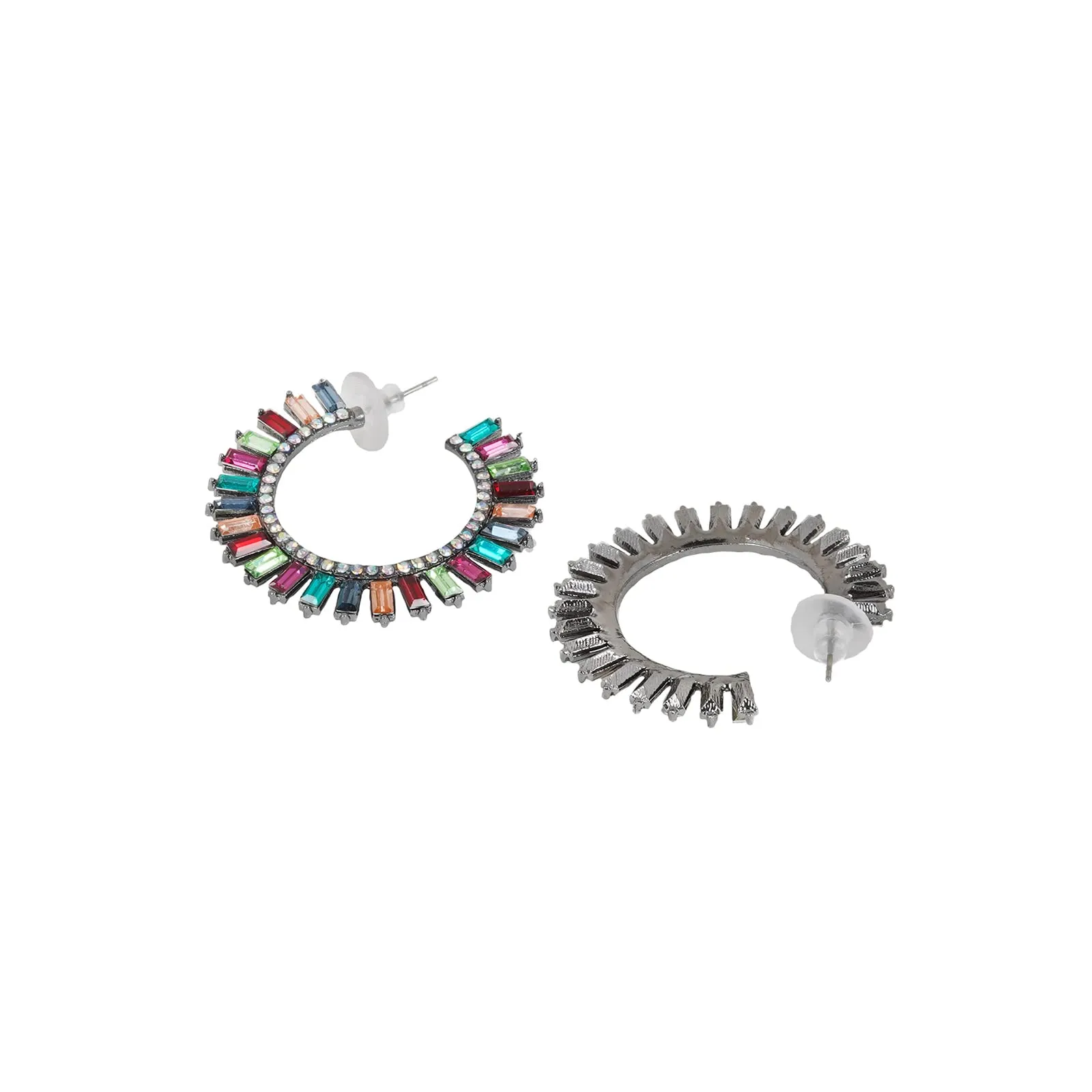 Dafina Multicolour Spike Hoops