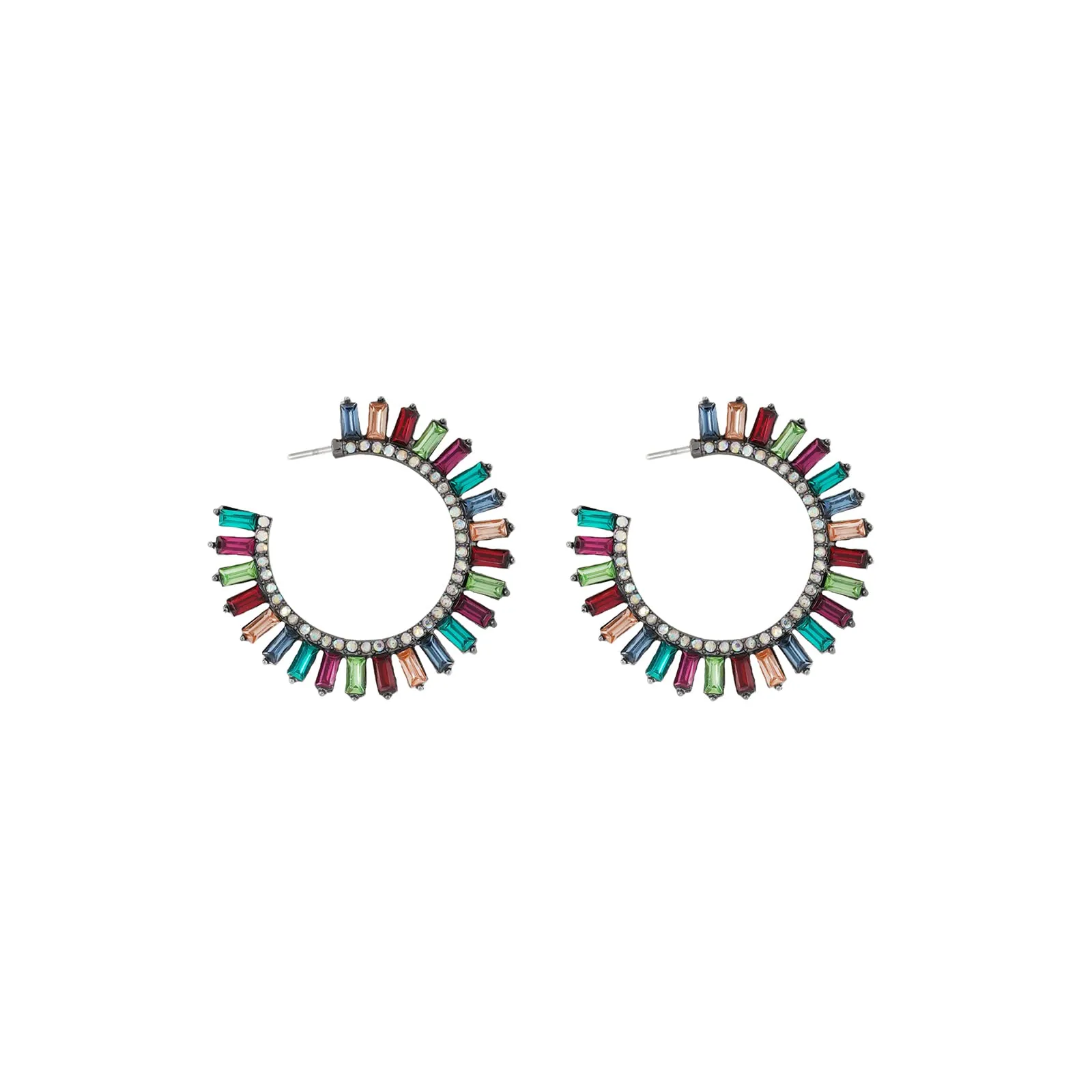 Dafina Multicolour Spike Hoops