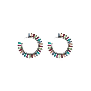 Dafina Multicolour Spike Hoops