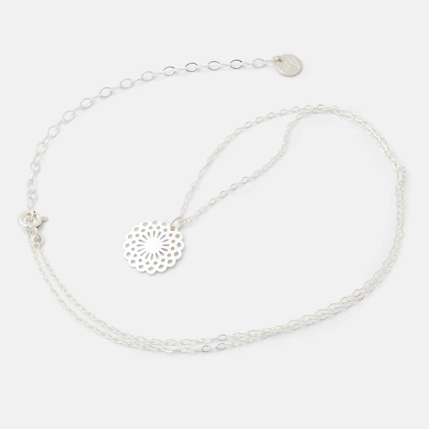Dahlia Silver Pendant Necklace