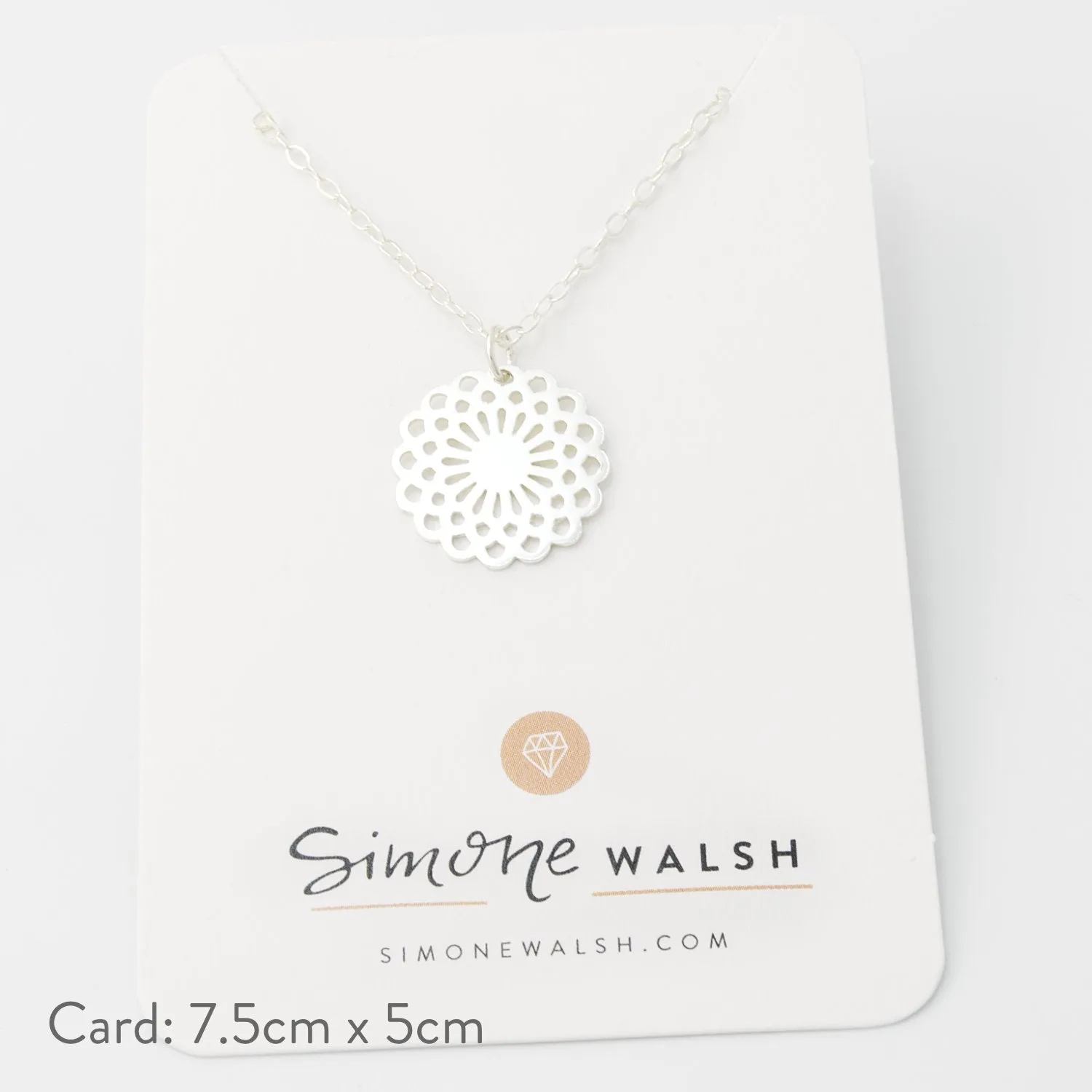 Dahlia Silver Pendant Necklace