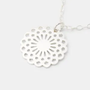 Dahlia Silver Pendant Necklace