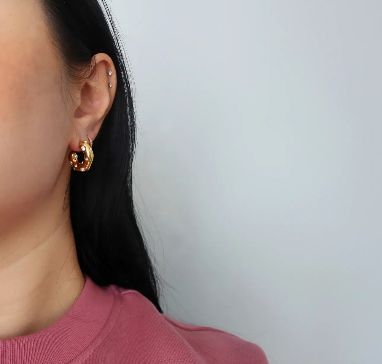 Dazzle Hoops I Chunky Cz