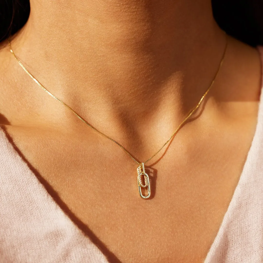 Depression Can't Rectangle Interlocking Necklace