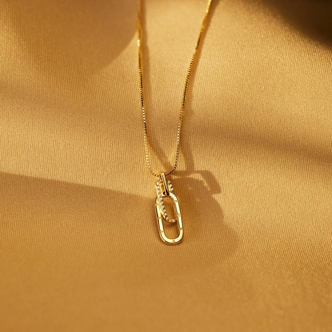 Depression Can't Rectangle Interlocking Necklace