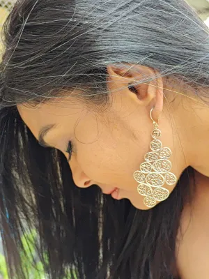 Designer Silver Statement Earrings - Modern Boho Collection Designed by Surbhie