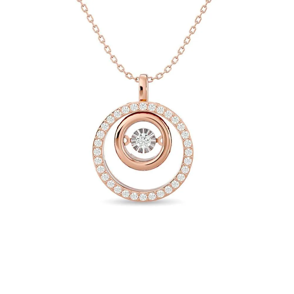 Diamond 1/4 ct tw Fashion Pendant in 14K Rose Gold