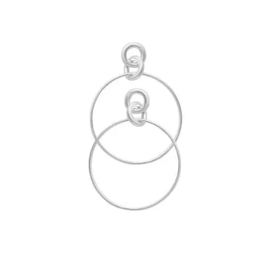 DNSK - Tula Statement Hoop Earrings in Silver