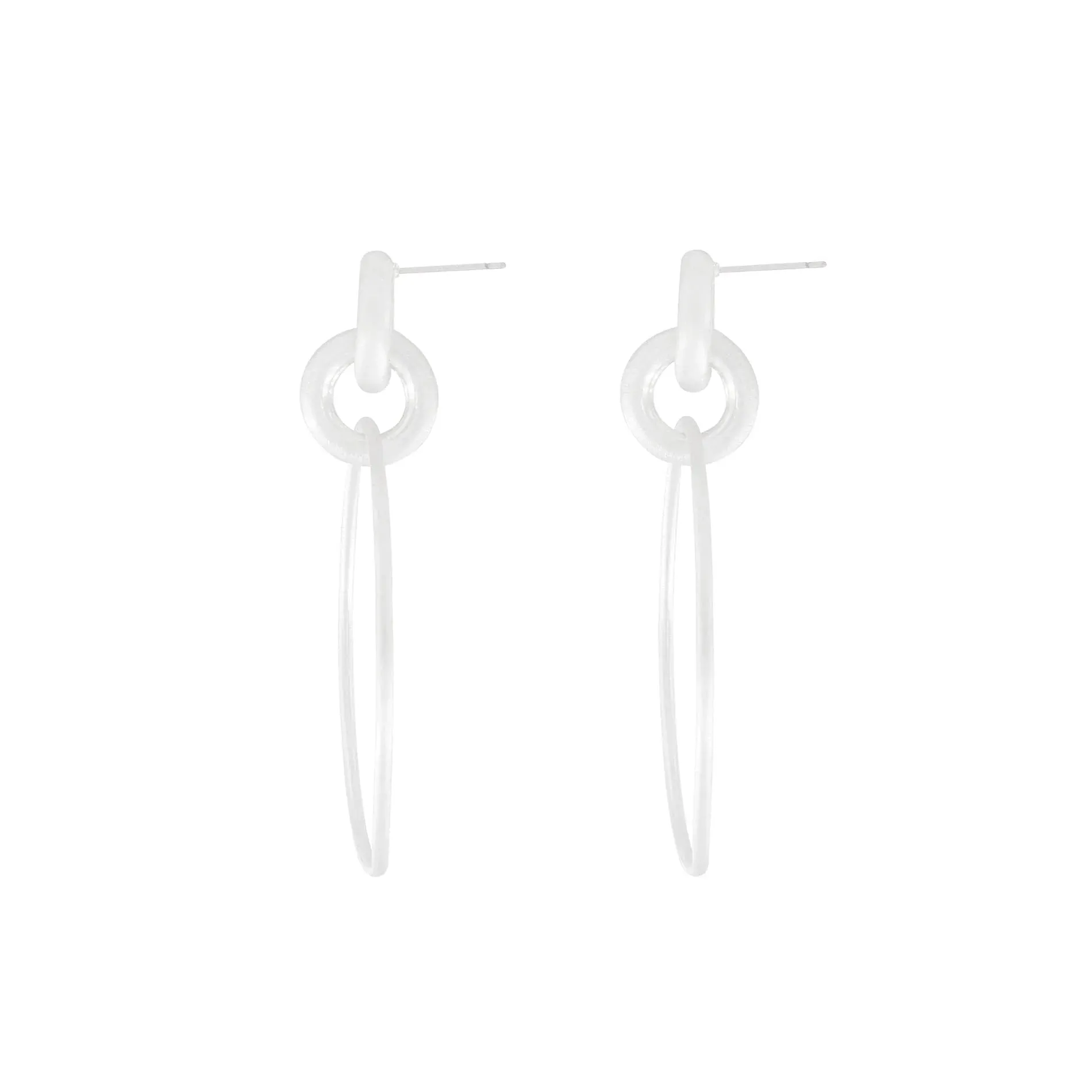 DNSK - Tula Statement Hoop Earrings in Silver