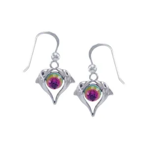 Dolphin Love Sterling Silver Hook Earring