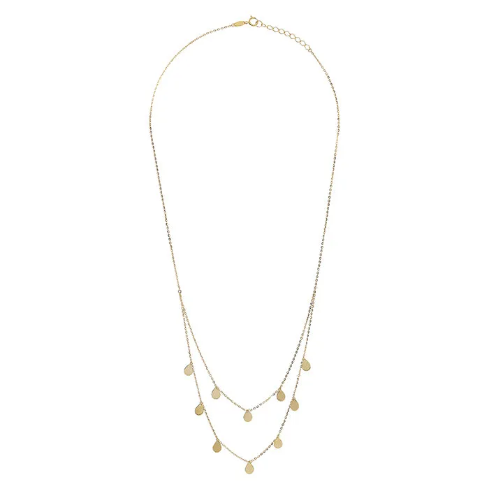 Double Chain & Multiple Disc Necklace