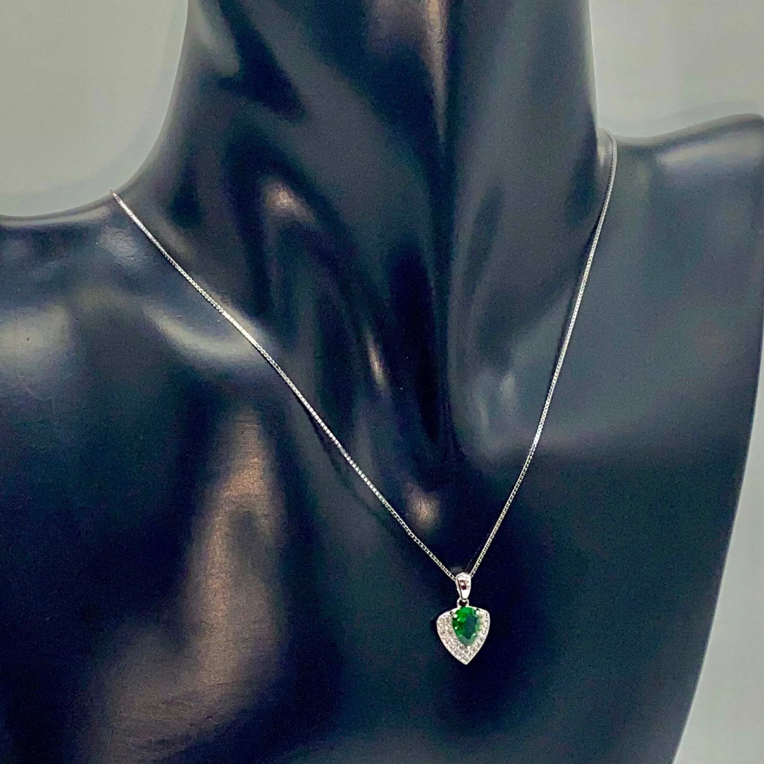 Elegant 925 Sterling Silver Heart Pendant Necklaces with Gemstone Accents
