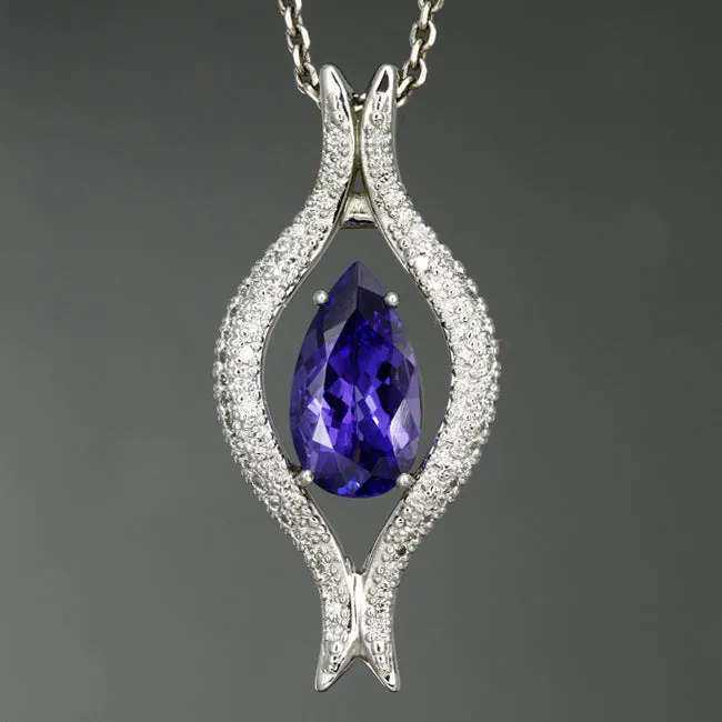 Elegant Tanzanite Pear Pendant
