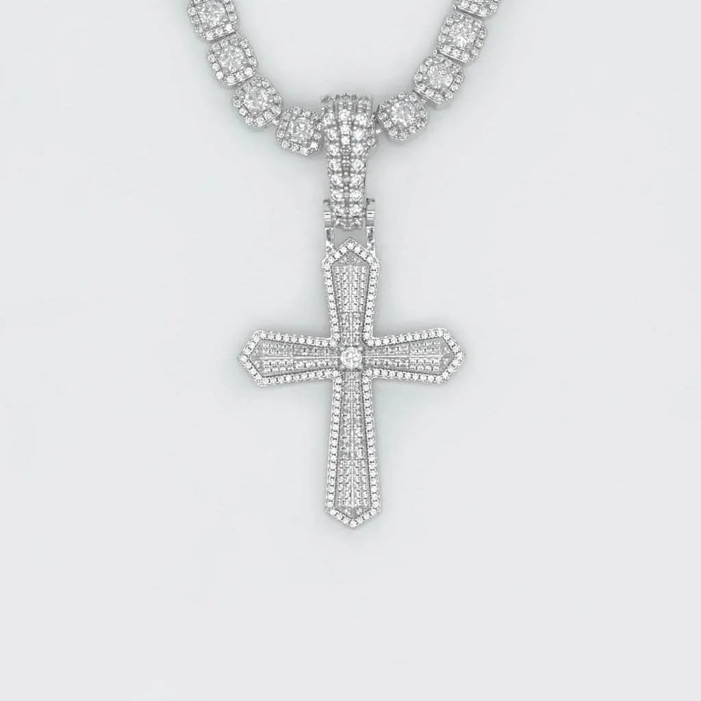 Eternity Cross with Center Stone