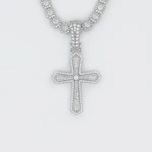 Eternity Cross with Center Stone