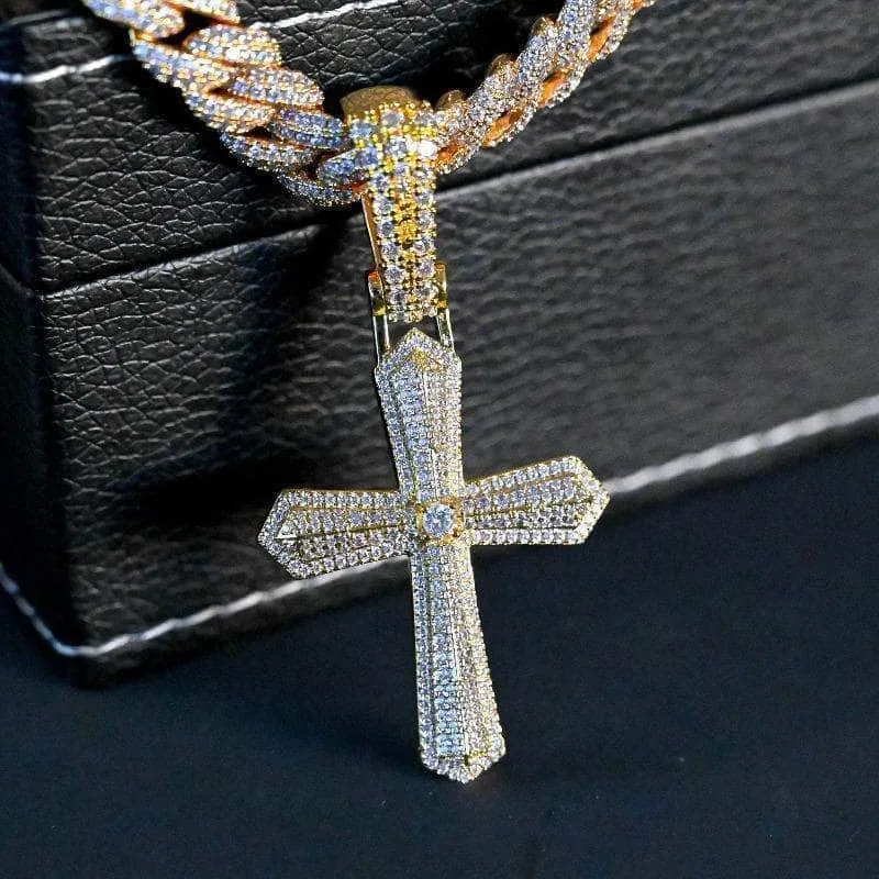 Eternity Cross with Center Stone