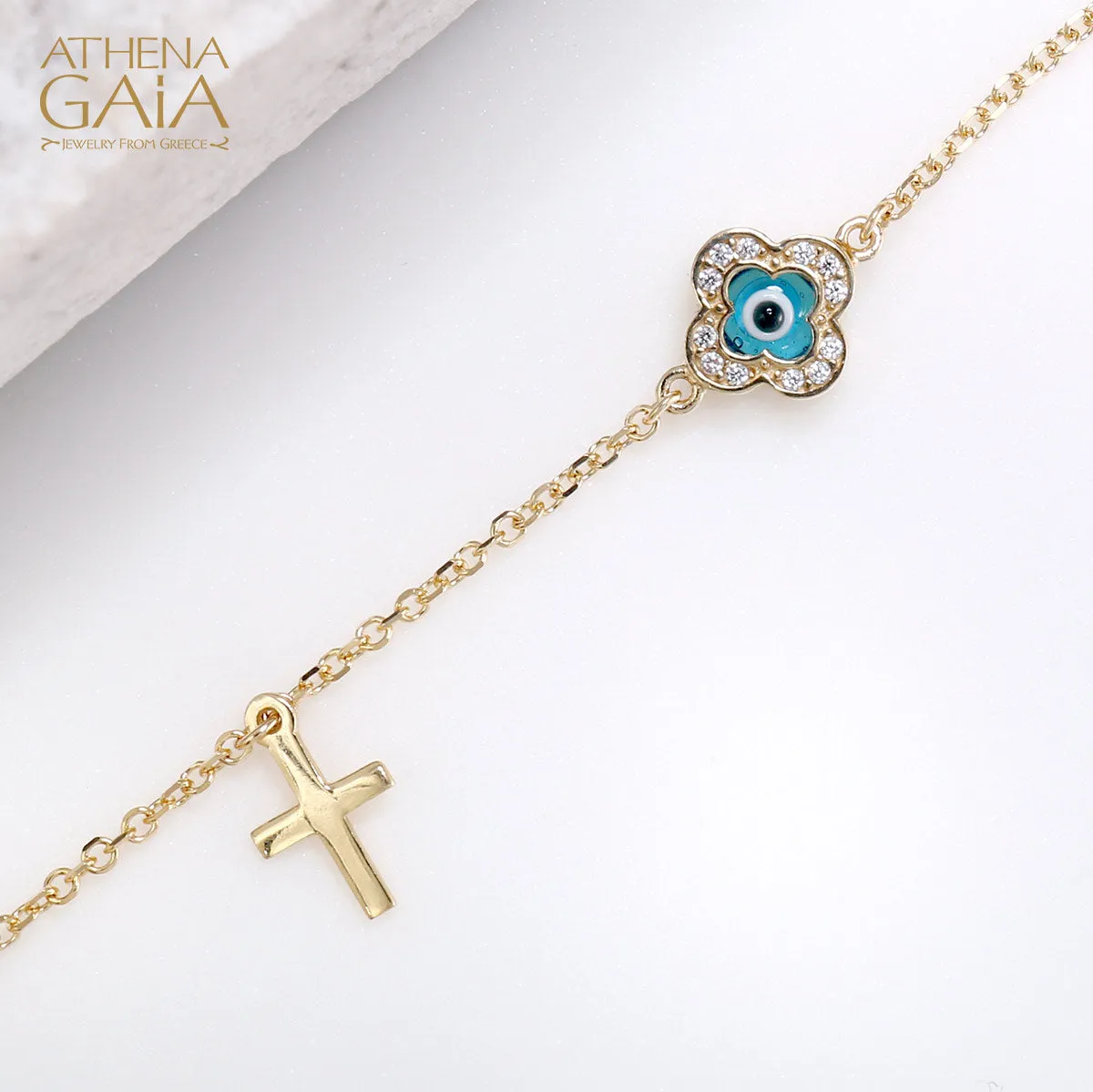 Faith Mati Evil Eye & Cross Bracelet