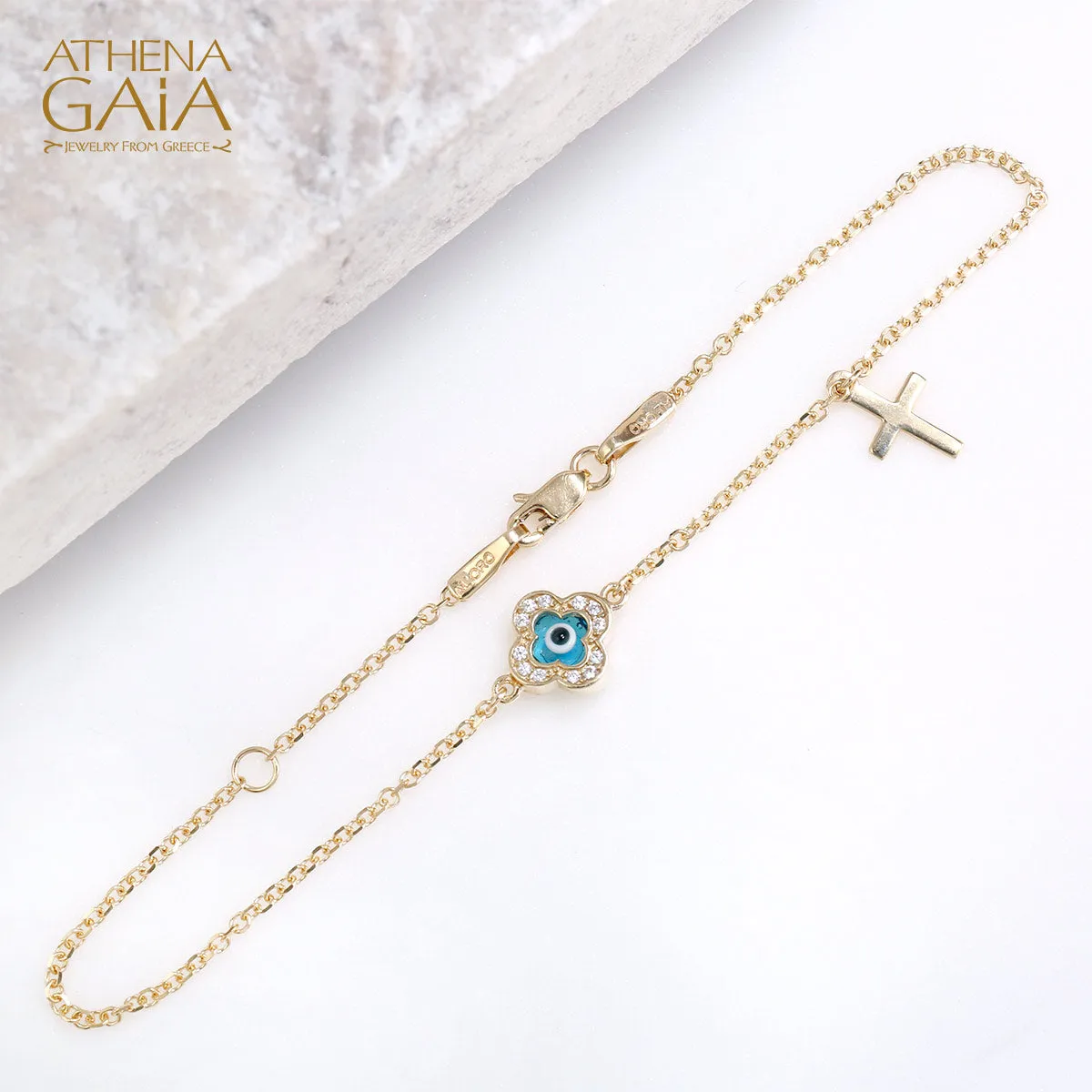 Faith Mati Evil Eye & Cross Bracelet