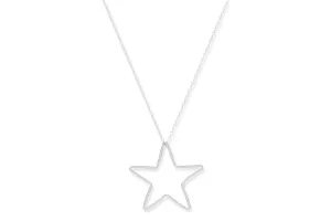 Fino Silver Sterling Silver Star Necklace