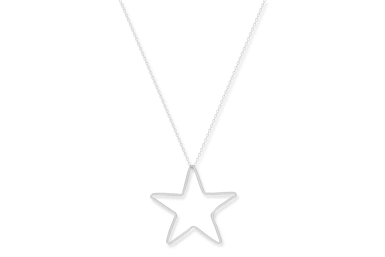 Fino Silver Sterling Silver Star Necklace