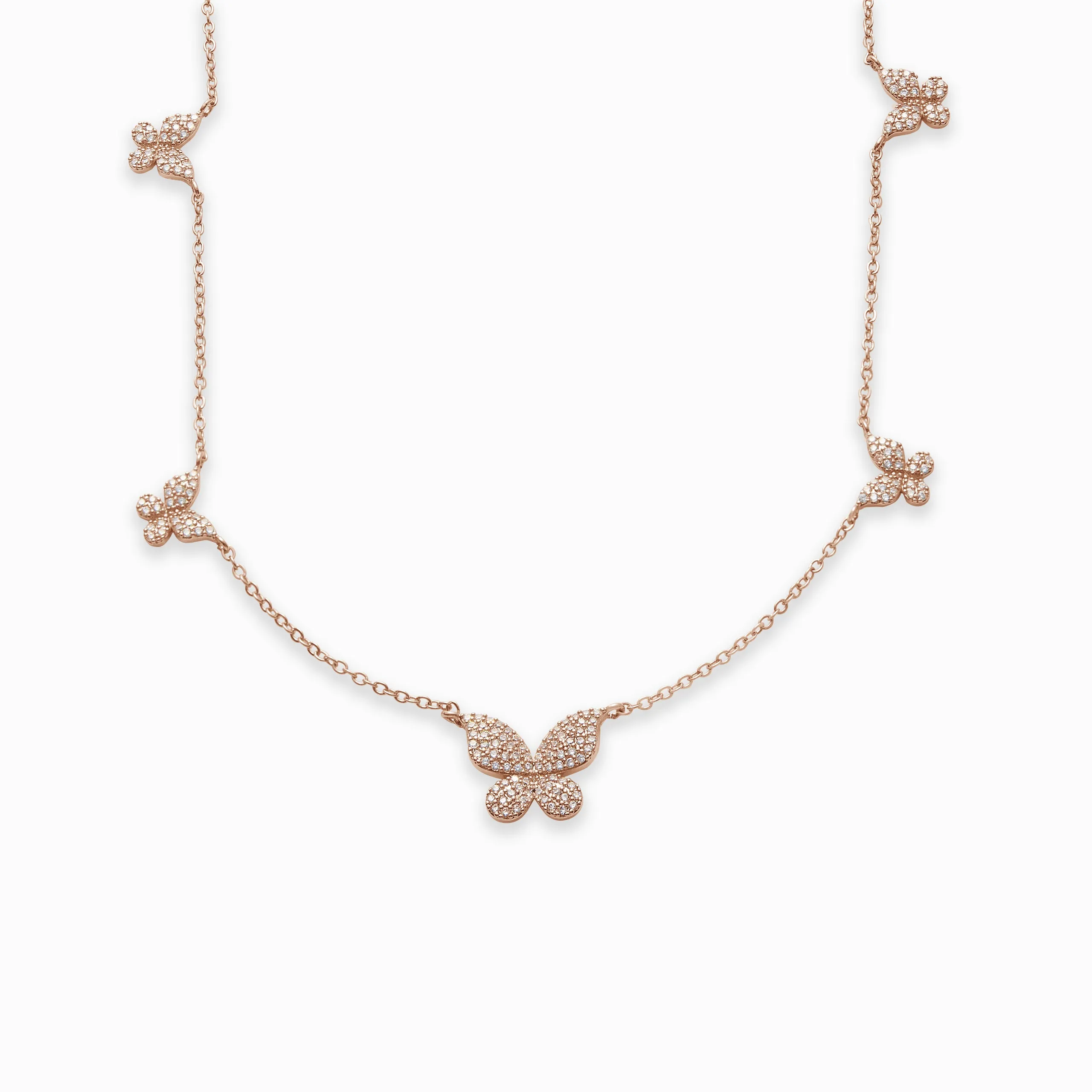 Five Butterfly Necklace