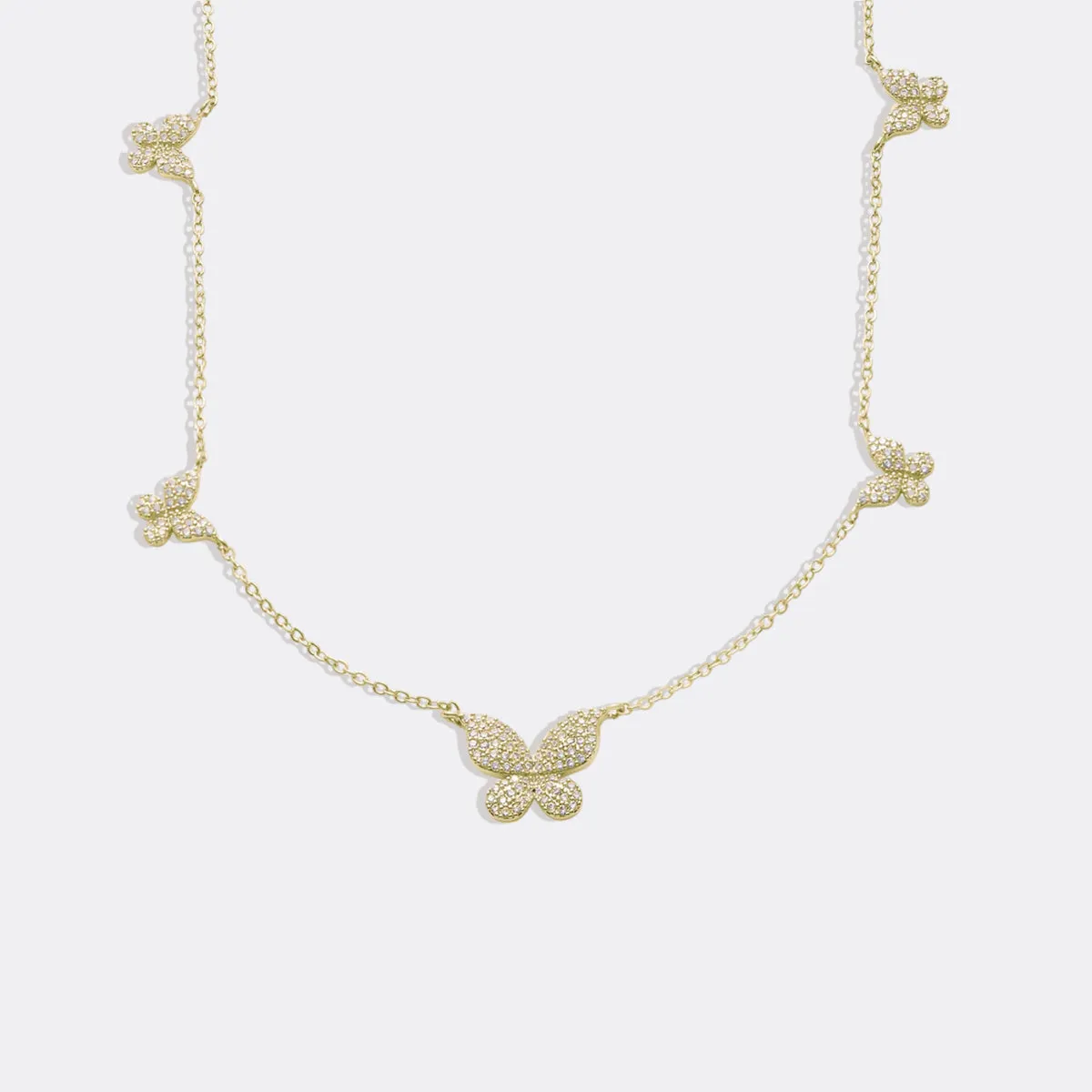 Five Butterfly Necklace